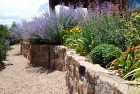 Rock Wall with Flowers